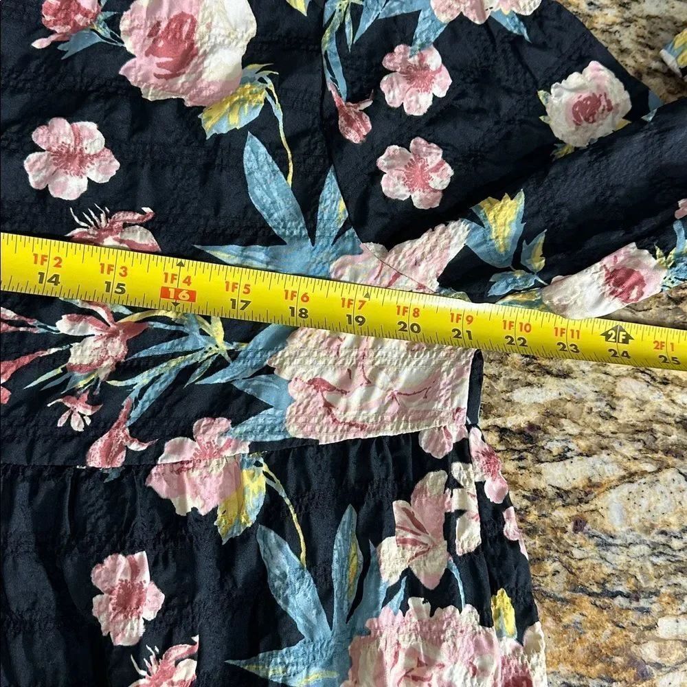 ZARA Sharon Floral Print 3/4 Sleeve Babydoll Mini Dress Size XL - Picture 9 of 10
